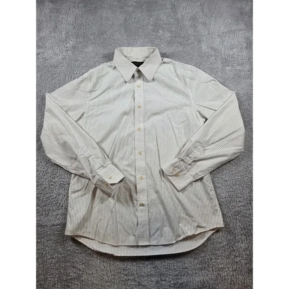 EXPRESS Men's Striped Button Down Long Sleeve Dress Shirt - Picture 2 of 9